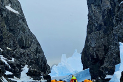 Navigating ice filled corridors at Spert Island