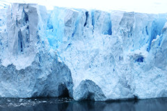 In front of the big glacier