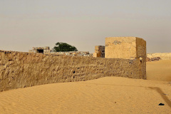 The city has been moved three times and is still almost buried in sand