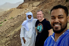 In the large gorge with guide Ahmed (front) and driver Ibrahim