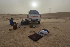 Sleeping in the desert