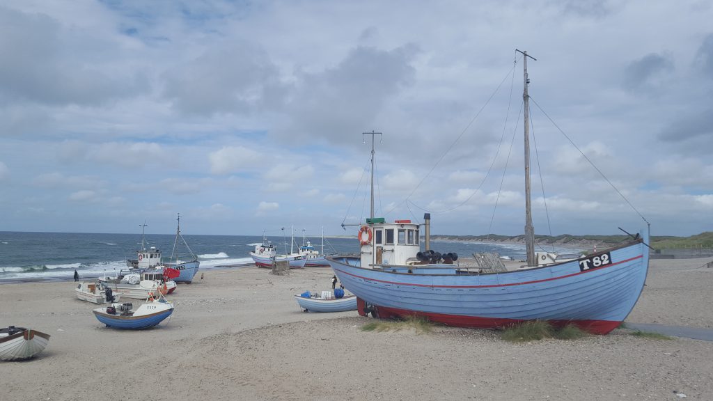 Fiskerbåde på stranden, Nørre Vorupør